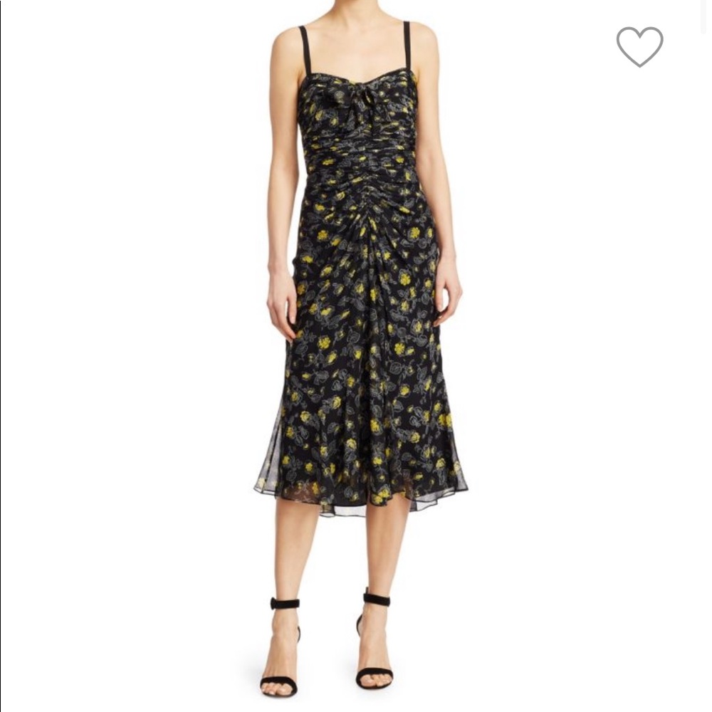 NWT Cinq a Sept Margot black multi pattern dress